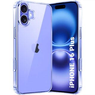 Ultra-Hybrid Crystal Clear Back Case Cover for iPhone 16 Plus | Shockproof Design | Camera Protection Bump | Hard Clear Back | Bumper Case Cover for iPhone 16 Plus (Transparent)
